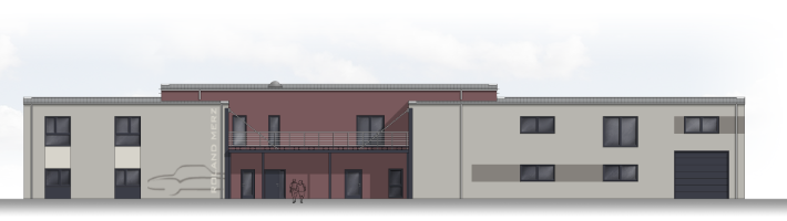 Entwurf der neuen Roland Merz Firmenzentrale